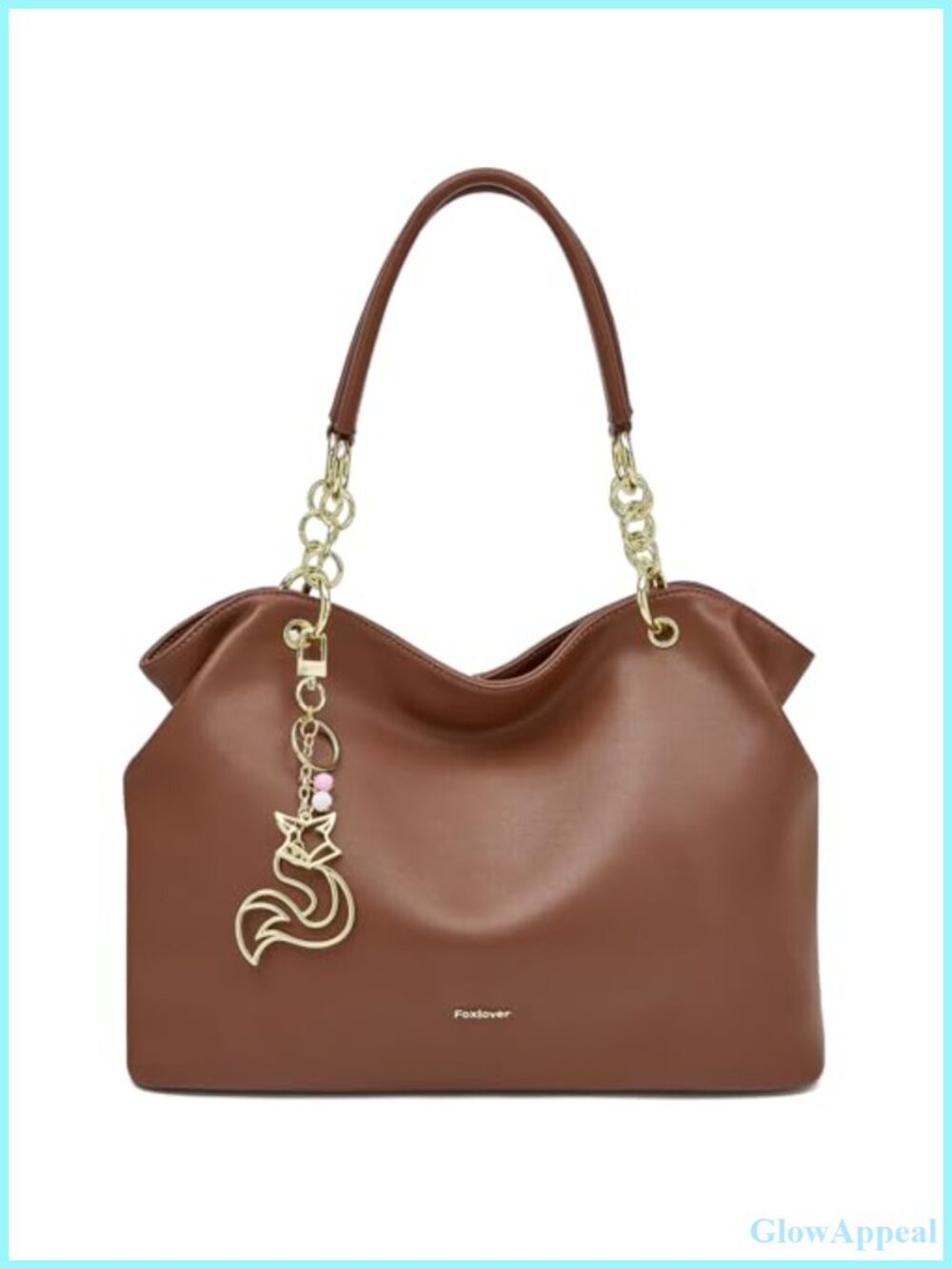 Split Cowhide Leather Hobo Tote Slouchy Shoulder Bag Large